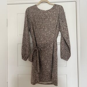 H&M Cheetah Print Long Sleeve Dress